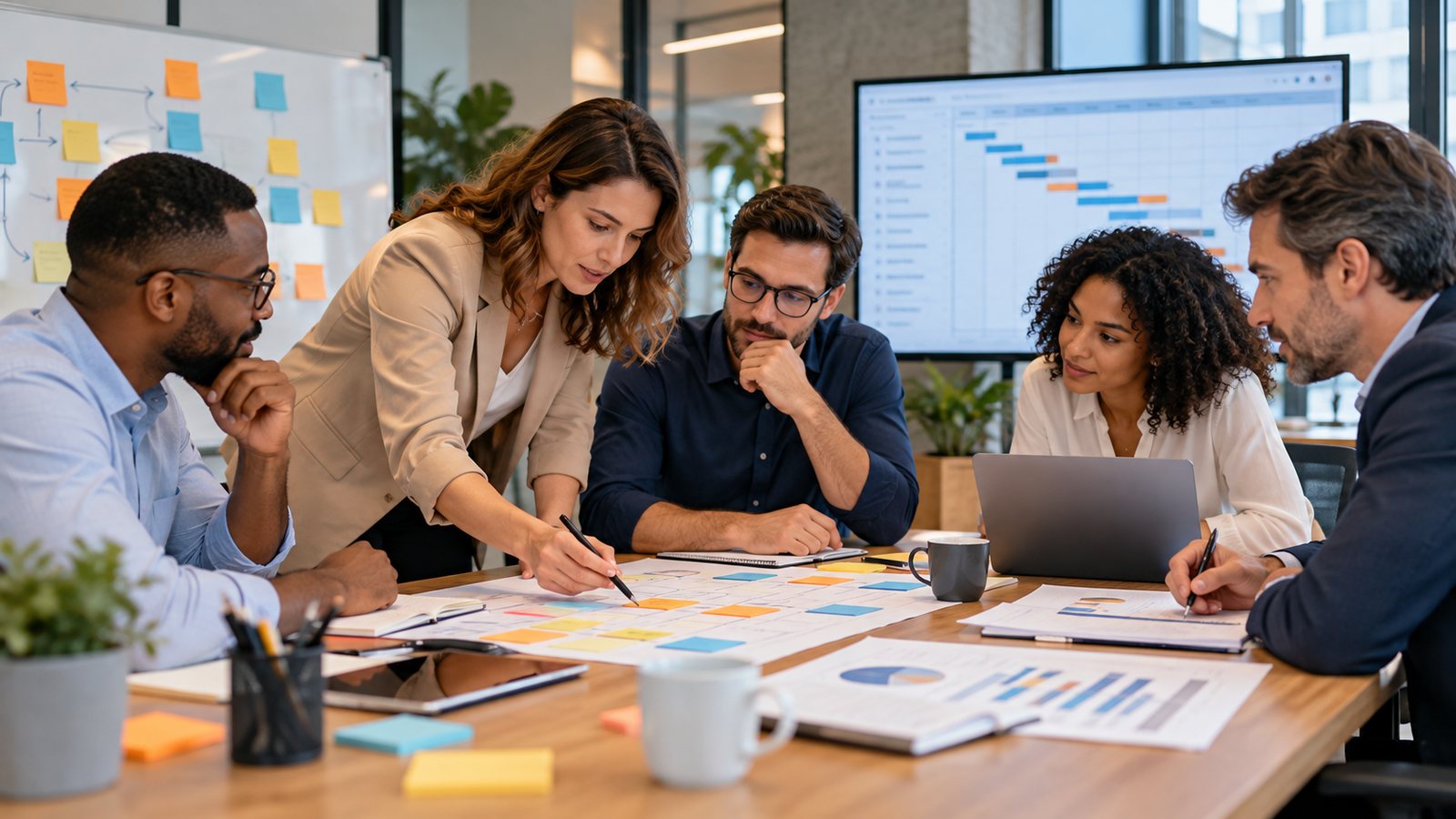 Équipe travaillant ensemble sur un projet à impact